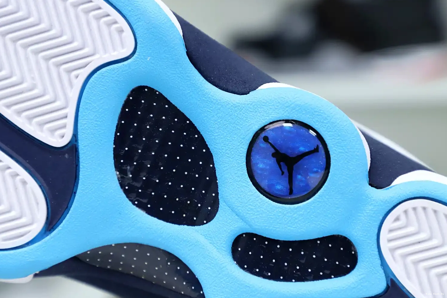 Kimikick BLUE POWDER AIR OBSIDIAN RETRO JORDAN WHITE 13 414571-144 0427